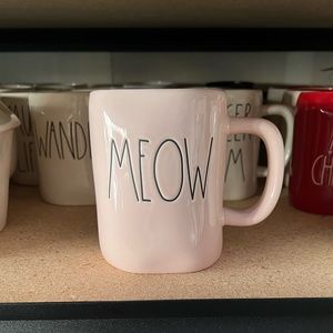 Rae Dunn Pink 'Meow' Mug
